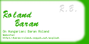 roland baran business card